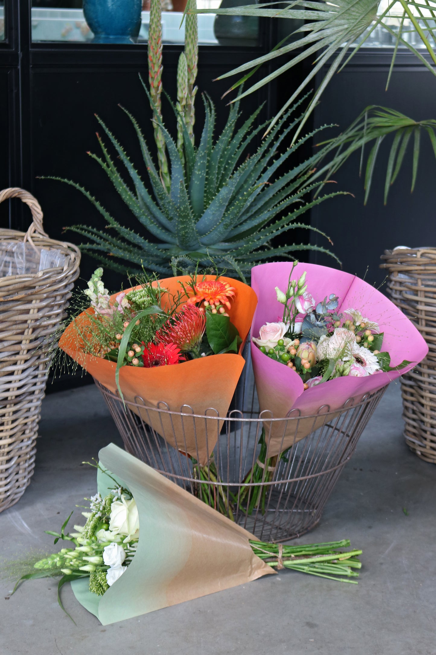 Aspen Skirts Orange Pink Green with flowers