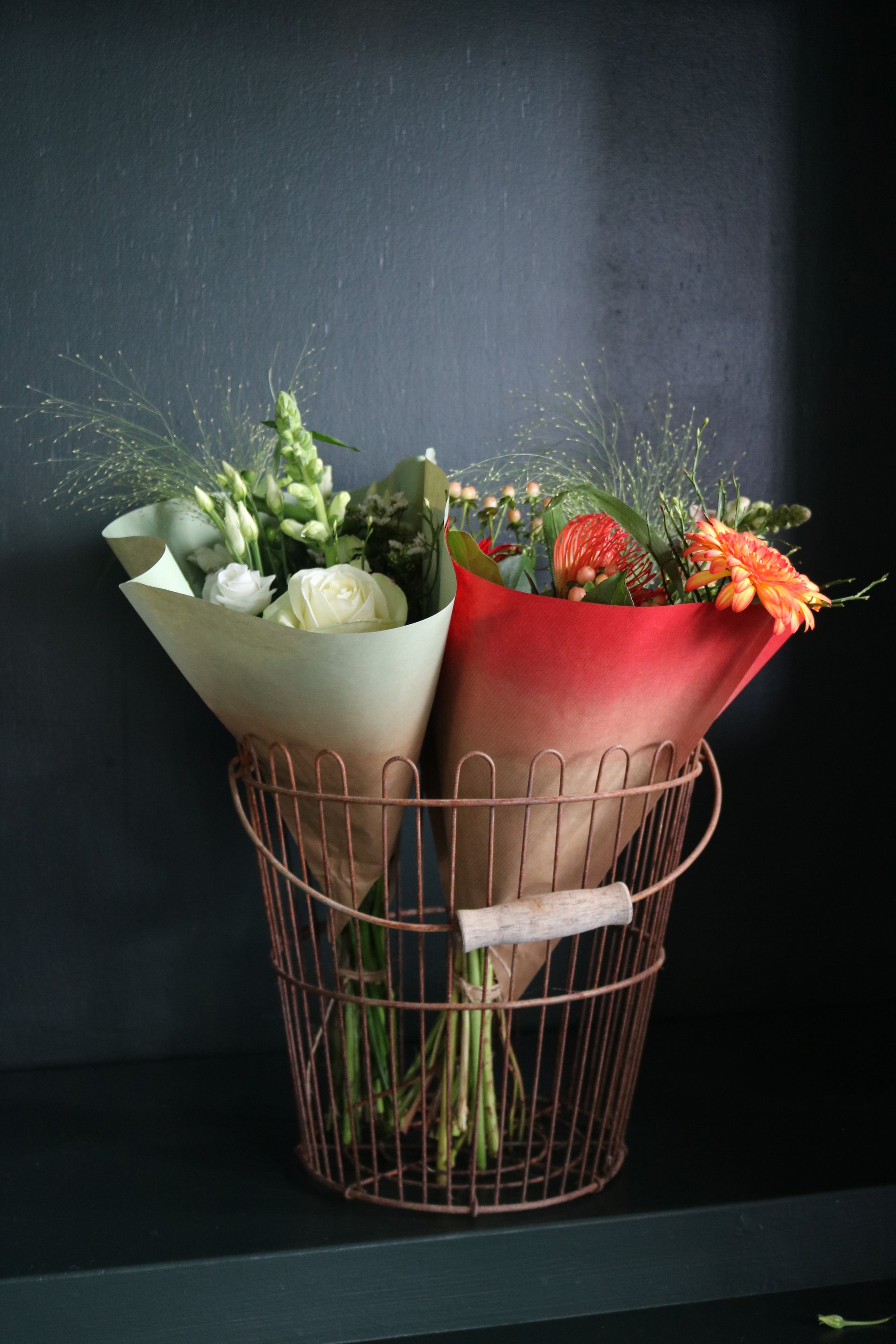 Aspen Skirt Green Red with flowers